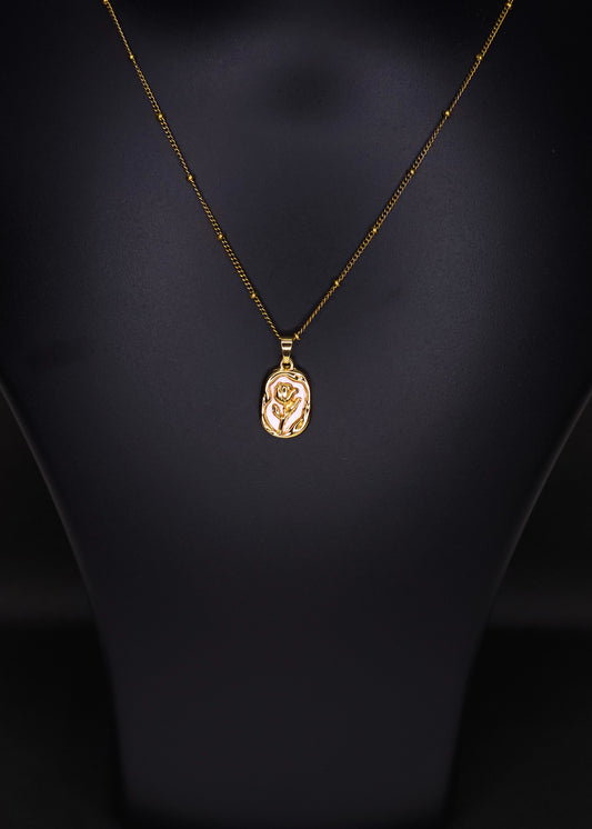 Juliet Rosebud Pendant and Chain