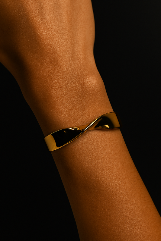 Chunky Twisted Bangle Bracelet