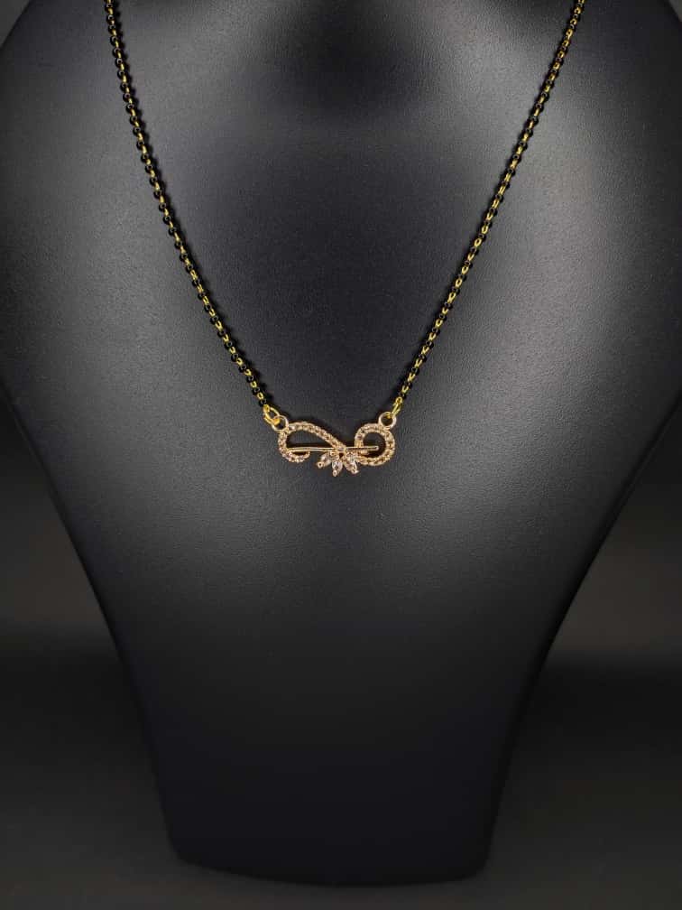 Aaradhya AD Studded Rosegold Plated Mangalsutra