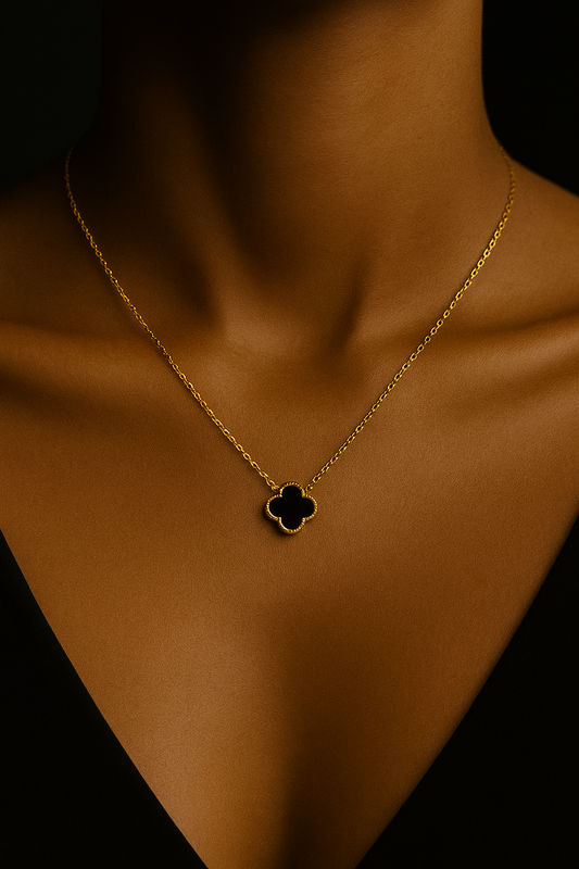 Reversible Clover Pendant and Chain