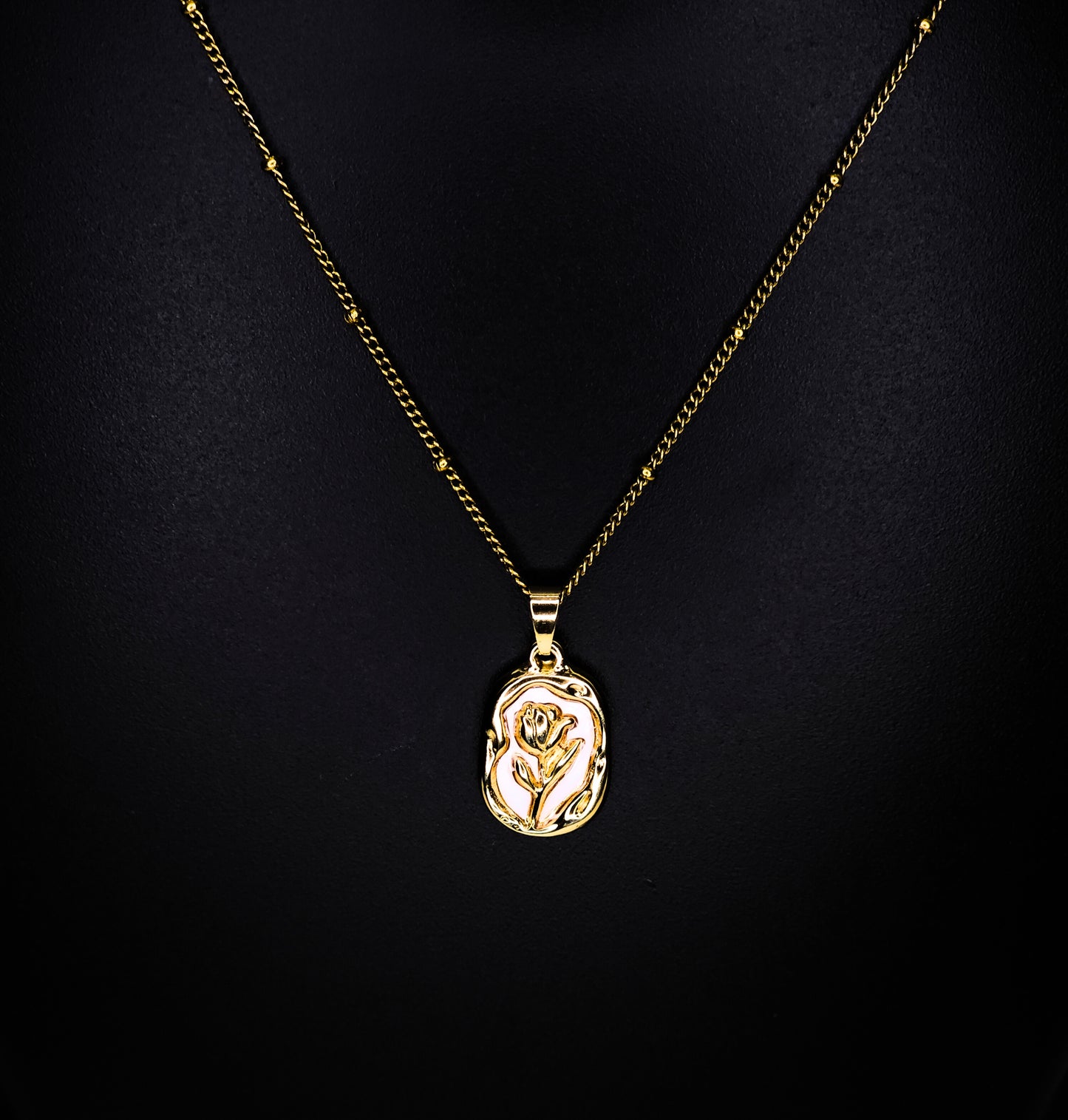 Juliet Rosebud Pendant and Chain