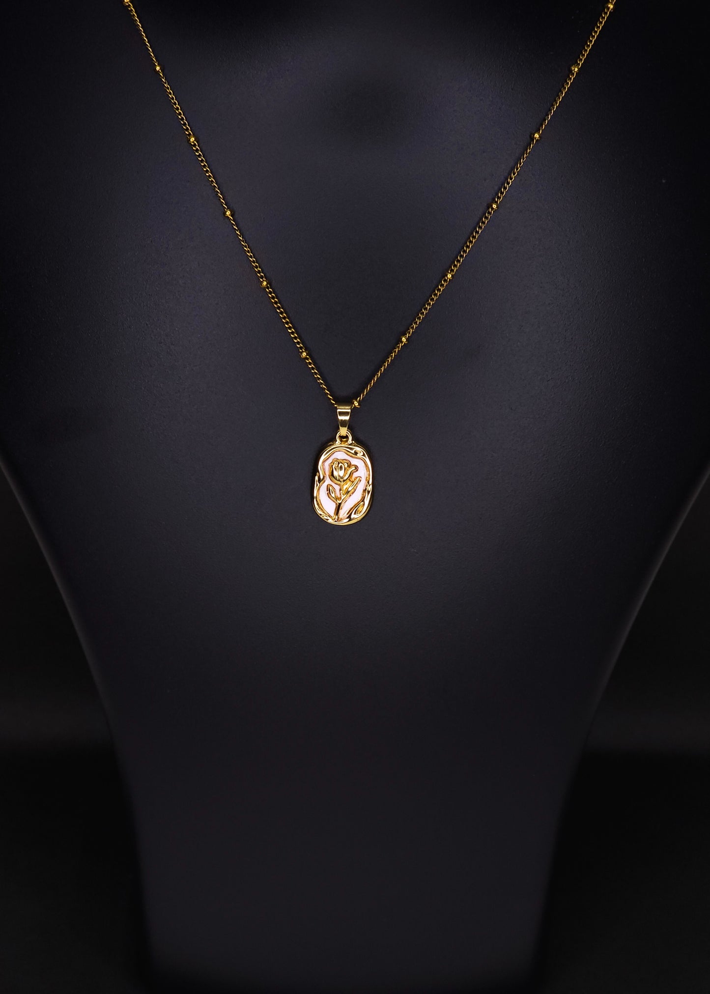 Juliet Rosebud Pendant and Chain