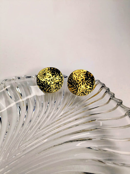 Chunky Textured Coin Studs