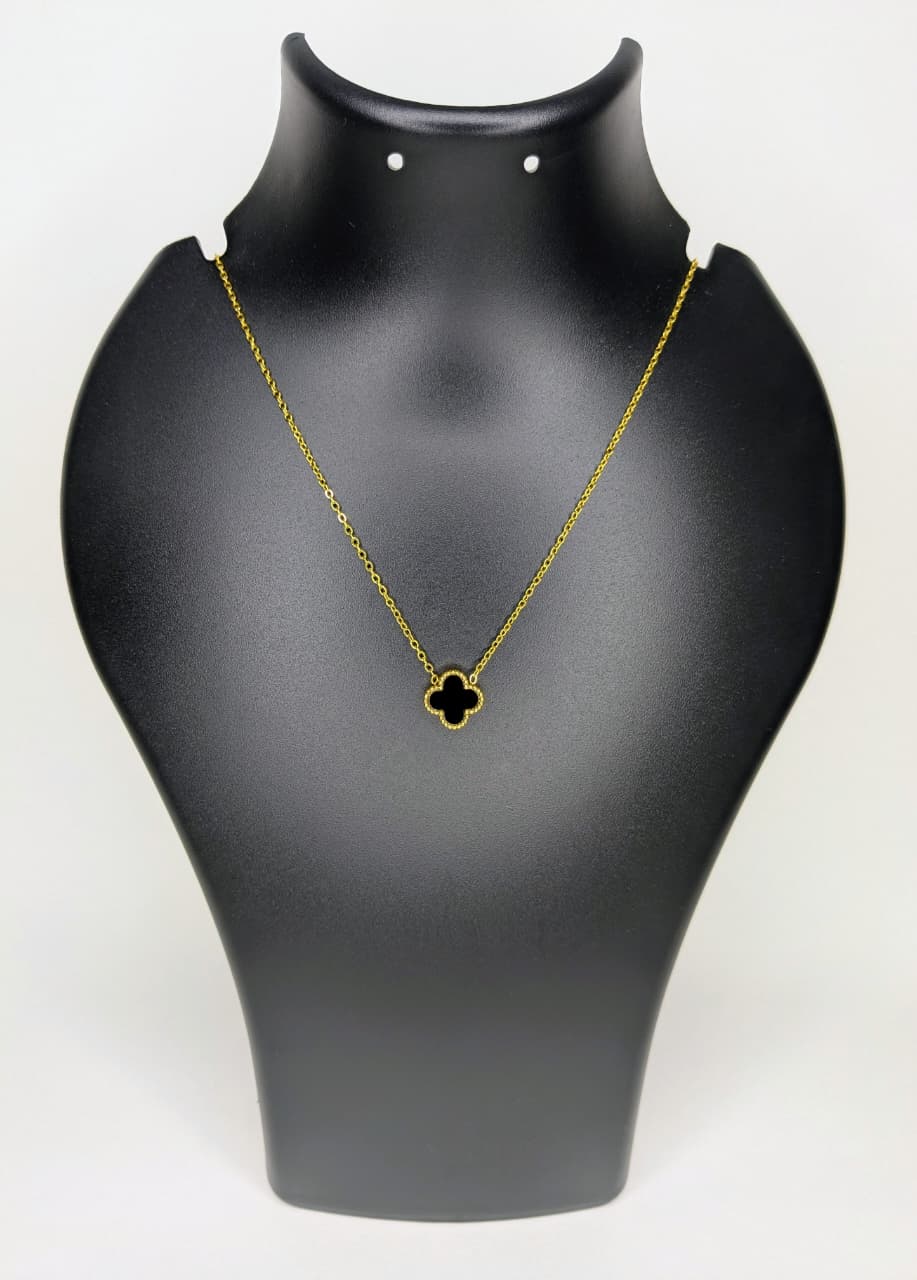 Reversible Clover Pendant and Chain