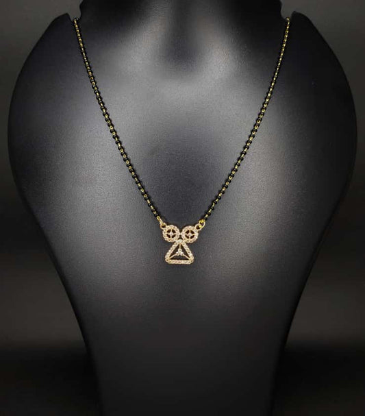 Shringar AD Studded Rosegold Plated Mangalsutra